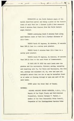 Grant by Her Majesty the Queen to the Incorporated Synod of the Diocese of Algoma