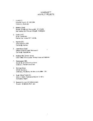 Schedule T, ADR pilot projects