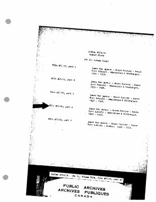 Moose Factory admission and discharge records