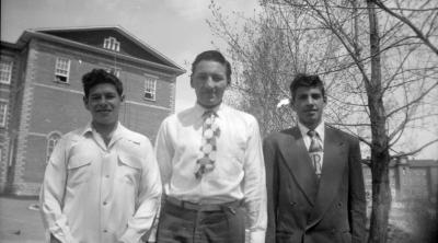 Photograph of Gilbert Whiteduck, Cecil King, and Arthur Cooco