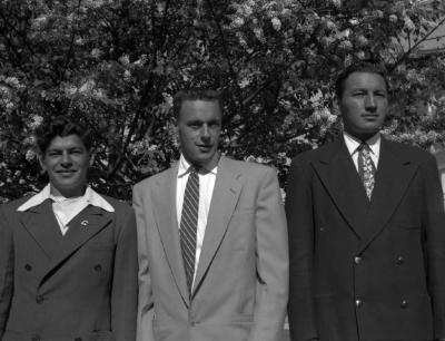 Photograph of Gilbert Whiteduck, Joseph Schnurr, and Cecil King
