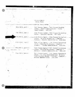 Fort Frances Residential School maintenance and administration files (part 1 of 3)
