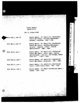 St. Mary's Roman Catholic Indian Residential School maintenance and accounts files