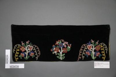 Floral patterned velvet panel