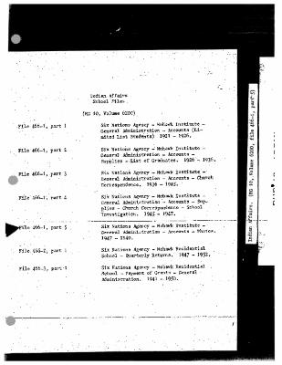 Mohawk Institute administration and accounts records