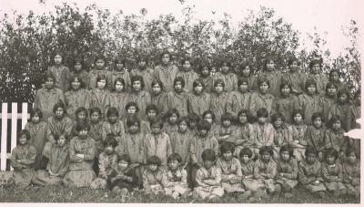 Photographs of students at Ermineskin Indian Residential School