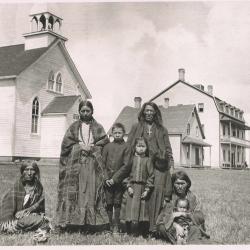 Photographs of women and children in Hobbema