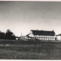 Photographs of buildings and people in Hobbema