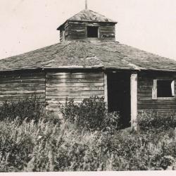 Photographs of buildings and people in Hobbema