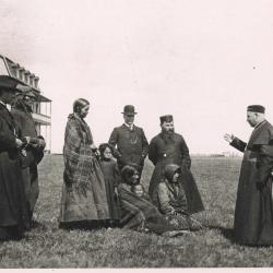 Photographs of buildings and people in Hobbema