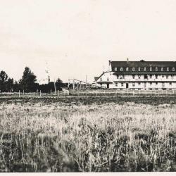 Photographs of buildings and people in Hobbema