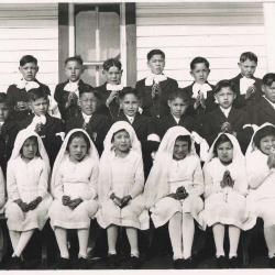 Photographs of students and staff at Ermineskin Indian Residential School