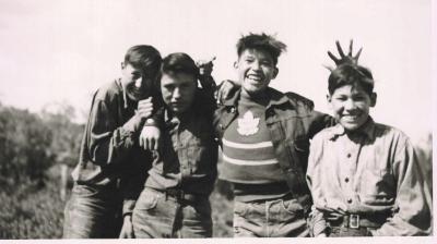 Photographs of students and staff at Ermineskin Indian Residential School