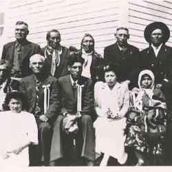 Photographs of students and community members in Hobbema