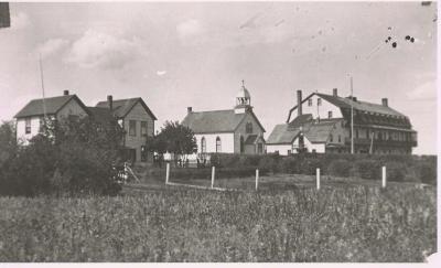 Photographs of buildings in Hobbema
