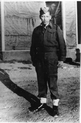 Photograph of a young man in uniform