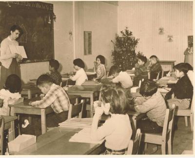 Photograph of students and cadets in Hobbema