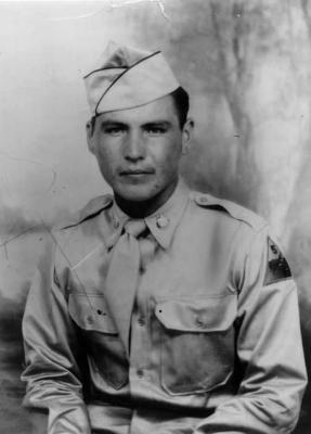 Photograph of a young man in uniform