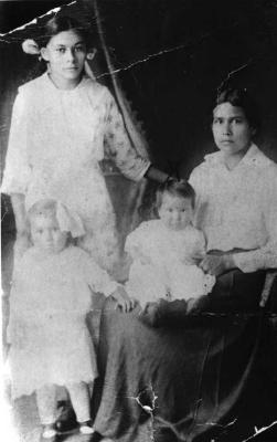 Photograph of a group of four girls