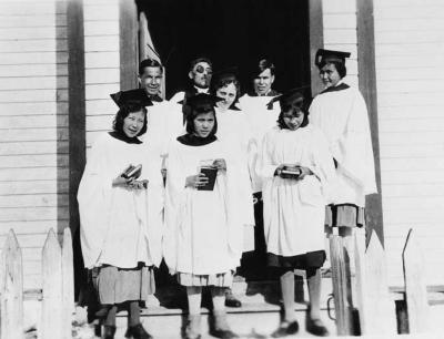 Photograph of the Moosehide choir