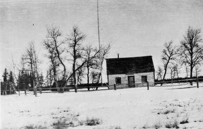 Photograph of the old school house in Albany Ontario
