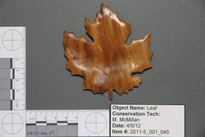 Wooden maple leaf