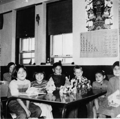 Photograph of students in a primary classrom