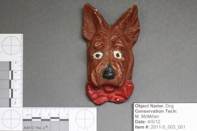 Wooden dog face