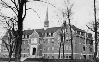 Photograph of the Shingwauk Residential School, main building