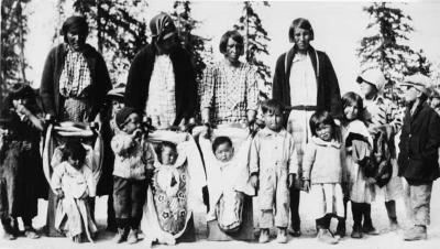 Photograph of women and children