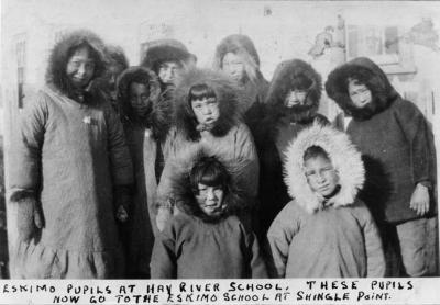 Photograph of pupils at the Hay River School