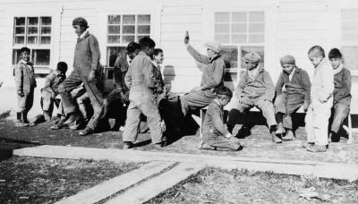 Photograph of students on recess outside