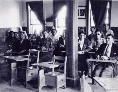 Photograph of members of Catechist School in the classroom