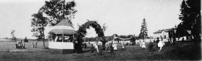Photograph of a festival at the old Shingwauk home