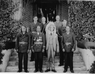 Photograph of Lord Tweedmuir's visit