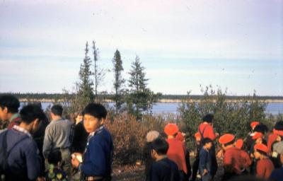 Photographs of students, staff, buildings,and the community at Fort George