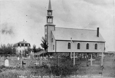Photographs of students and buildings at St. Margaret's Indian Residential School