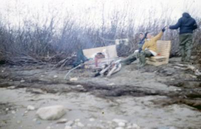 Photographs of staff and hunting trips in Moose Factory