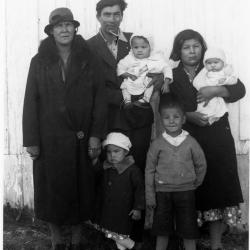 Photographs of families and weddings at the Goulais Mission