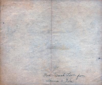 Poem handwritten by Benna Fuller and Ida