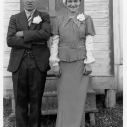 Photographs of families and weddings at the Goulais Mission