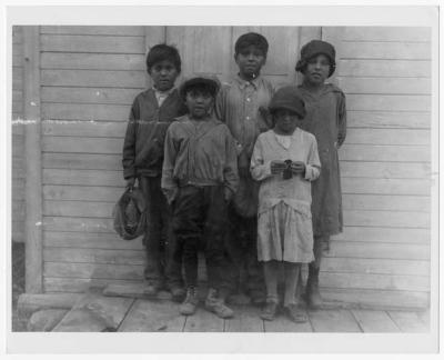 Photograph of a group of children at Serpent River