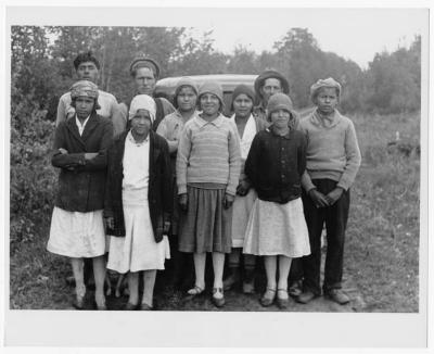 Photograph of a group at Serpent River