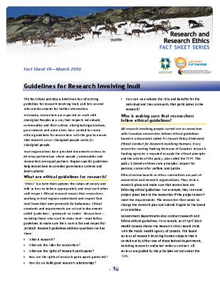 Research and research ethics factsheet series