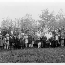 Photographs of a group of people at Goulais Bay