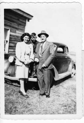 Photograph of Marian Bear, Orval Osborne, and Stan Osborne