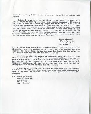 Disposal of Ingle family bequest