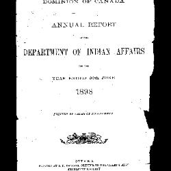 Annual report of the Department of Indian Affairs for the year ended 30th June 1898
