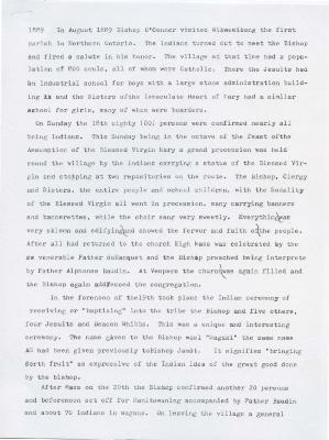 Bishop O'Connor's visit to Wikwemikong