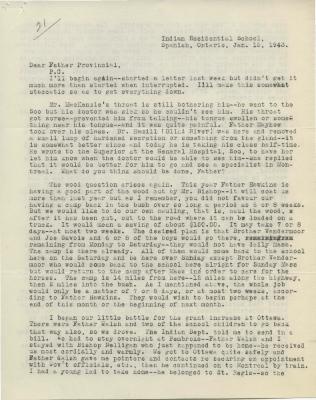 Correspondence between Father Provincial and C.A. Primeau